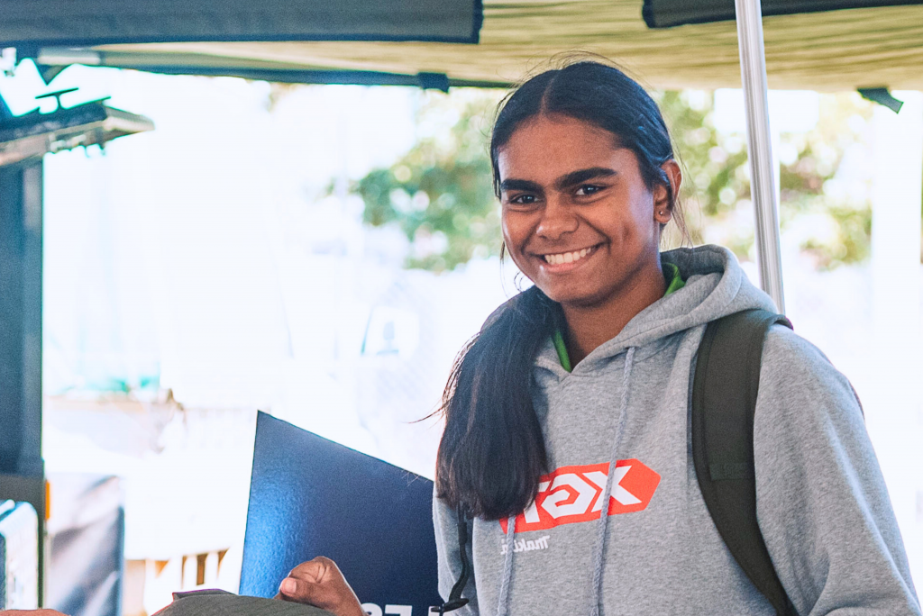 Young female Aboriginal student at CDU open day